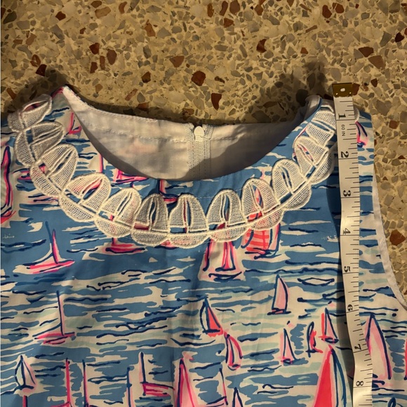 Lilly Pulitzer Zanzibar blue Boatylicious shift dress size 8 - Picture 5 of 8